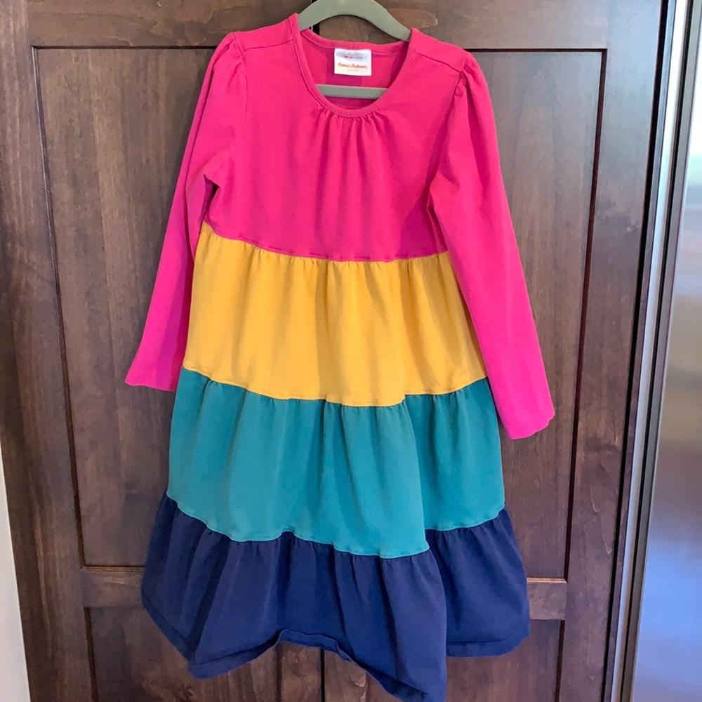 Hanna Andersson Twirl Power Colorblock Dress sz130